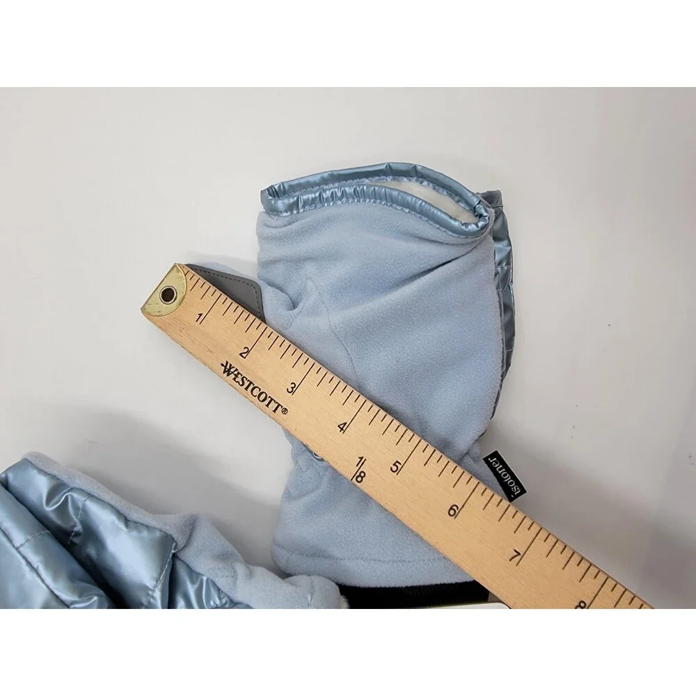 Isotoner Signature Sleek Heat Flip Touchscreen Mittens Women's L/XL Blue Fog